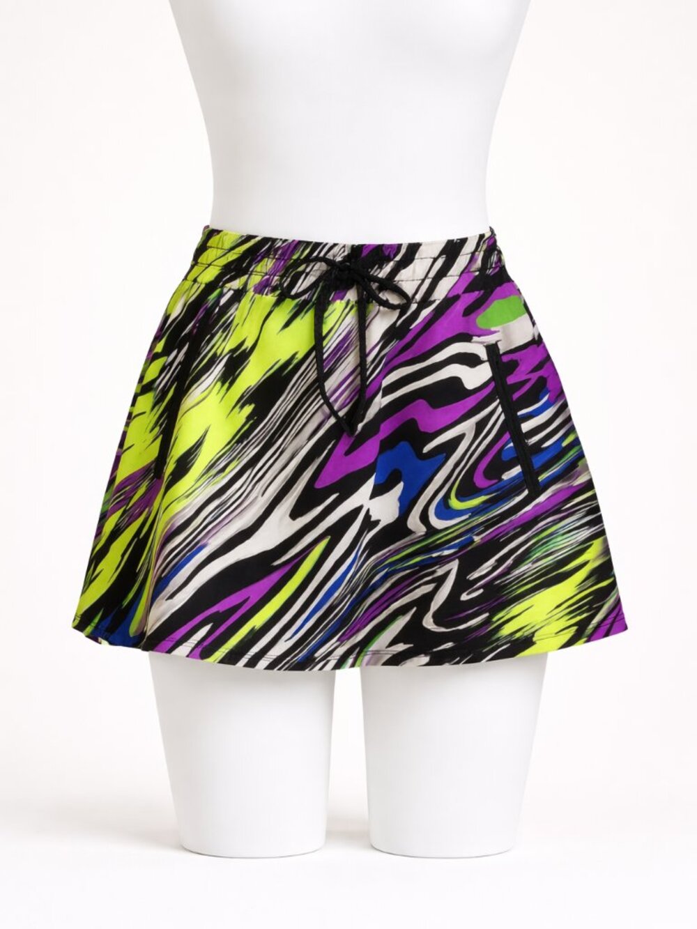 Fabletics Abstract Print Athletic Skirt w/Zipper Pockets Size Medium EUC